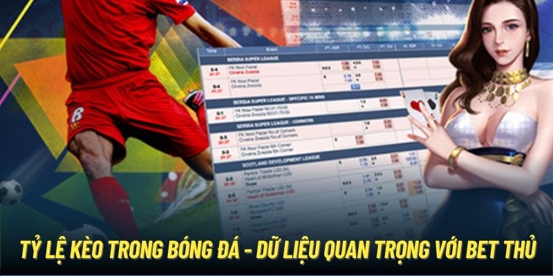 Tỷ lệ kèo trong bóng đá - dữ liệu quan trọng với bet thủ